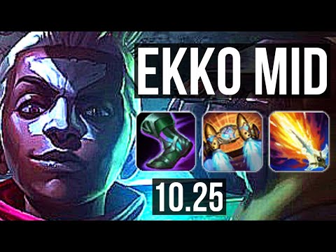 EKKO vs ZED (MID) | 72% winrate, 9 solo kills, Legendary, 18/4/9 | BR Diamond | v10.25
