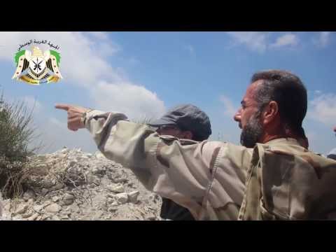 زيارة تفقدية للواء سليم ادريس برفقة العقيد (مصطفى هاشم قائد الجبهة الغربية الوسطى) لجبهة الساحل