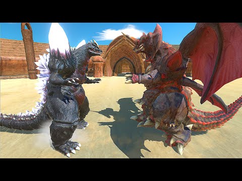 SPACE GODZILLA VS DESTOROYAH AT THE ARENA - Animal Revolt Battle Simulator