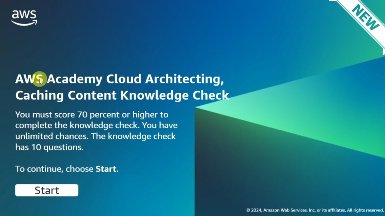 Module 12 Knowledge Check Answers || Caching Content || AWS CLOUD ARCHITECTING || New & Updated