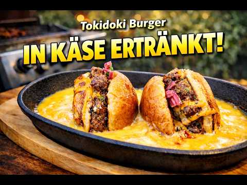 IN KÄSE ERTRÄNKT! 🤯 Tokidoki Burger vom Grill | Hambāgu Style | Rezept DADs BBQ