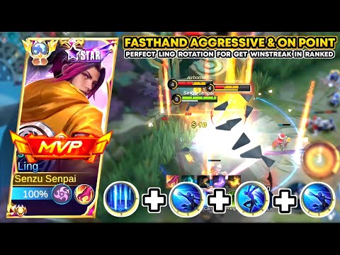 LING FASTHAND SUPER AGGRESSIVE & ON POINT • PERFECT ROTATION LING GAMEPLAY Mobile Legends