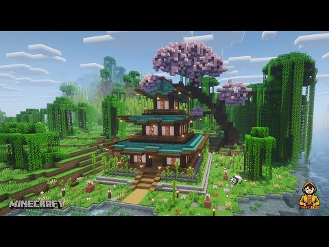 Japanese House Minecraft tutorial 🎌🏯 - how to build a Japanese house in Minecraft 🇯🇵㊗