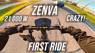 I RODE A 90 MPH RACING ELECTRIC SCOOTER 🚀 (21,000W Zenva Dash S First Ride)