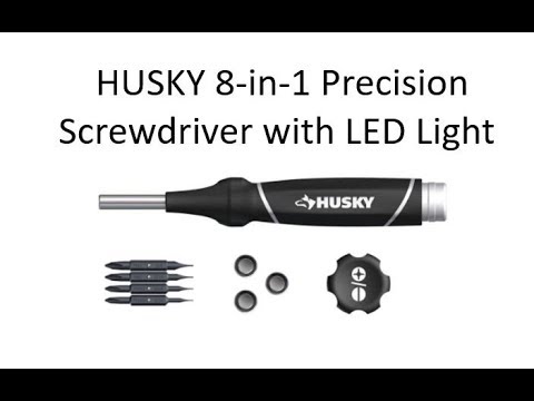 HUSKY 8-in-1 Precision Screwdriver with LED Light