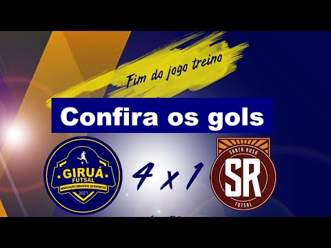 Gols do jogo treino entre Giruá Futsal e Santa Rosa Futsal.