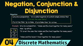 Logical Operators − Negation, Conjunction & Disjunction