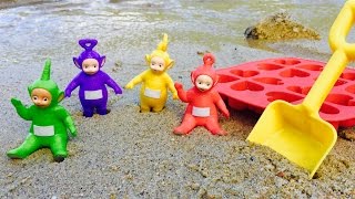 TELETUBBIES TOYS On The Beach Making Sand Hearts!