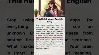 This Habit Makes English Easy | English Reading and Listening Practice #englishforbeginners #english