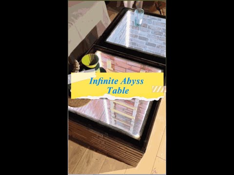 Create an Infinite Abyss Table - DIY Optical Illusion Furniture! 🌌 #AbyssTable #DIYProjects #shorts