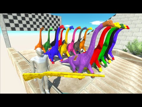 T-rex Superheroes Vs Brachiosaurus Dc Marvel FPS Speed Race Dc Jurassic World Evolution