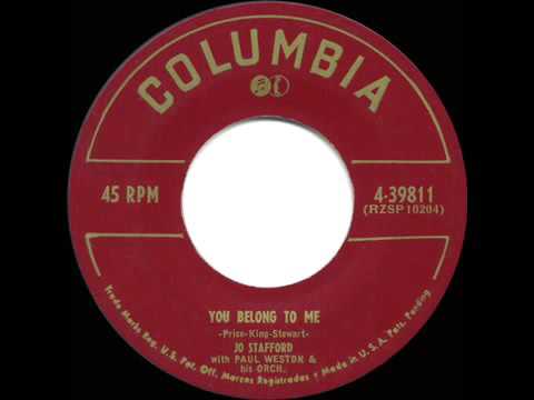 1952 HITS ARCHIVE  You Belong To Me   Jo Stafford her original #1 version