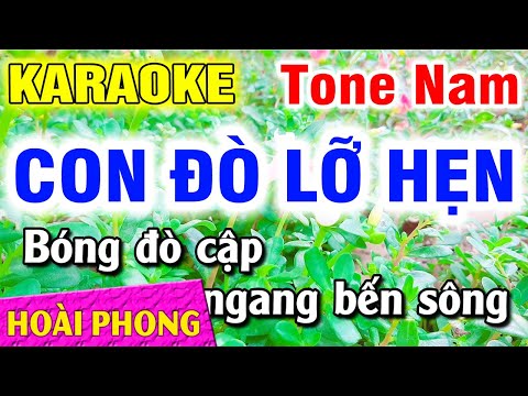 Karaoke Con Đò Lỡ Hẹn Nhạc Sống Tone Nam 2022 | Hoài Phong Organ