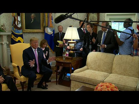 President Donald Trump says he's not looking to reinstate the much-criticized practice of separating migrant families at the border with Mexico. (April 9)