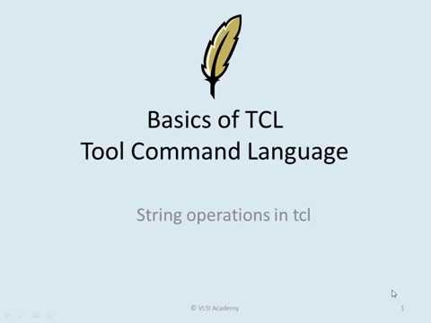 TCL lecture8 string operations in tcl