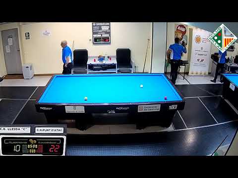 LLIGA CATALANA 3BANDES 4aDIV - CB LLEIDA "C" (E.JUSMET) vs CB PUNT D'ATAC (J.RAMOS) - MESA 3