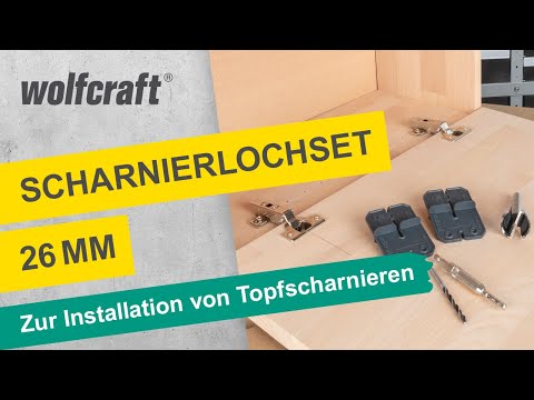 Scharnierloch-Set 26 mm: Zur einfachen Installation von Topfscharnieren | wolfcraft