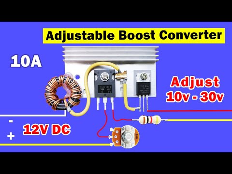 Simple DC to DC Boost converter with Feedback, Step up voltage adjustable