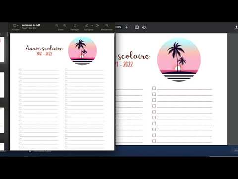 Imprimer un agenda avec semaines A B