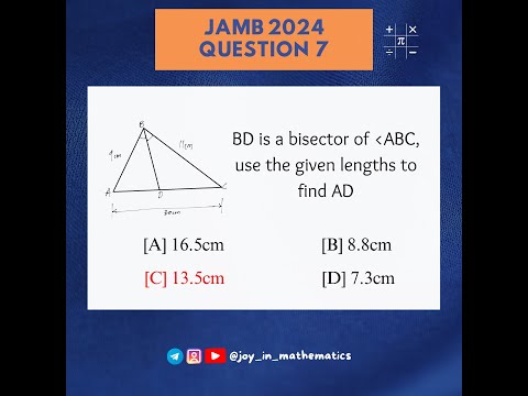 2024 JAMB Mathematics PQ (Q7)