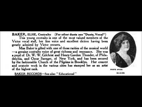 Elsie Baker "Lorelei (The Loreley)" 1912 78 rpm, German legend, Friedrich Silcher & Heinrich Heine