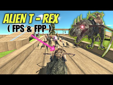 Run For Life ESCAPE FROM ALIEN T-REX ( FPS / FPP ) - Animal Revolt Battle Simulator
