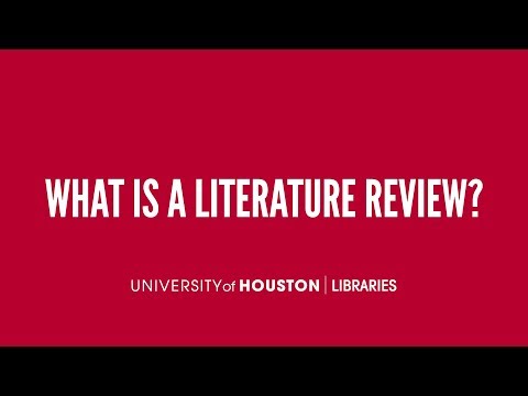 What is a literature review?