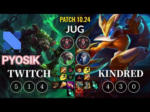 DRX Pyosik Twitch vs Kindred Jungle - KR Patch 10.24