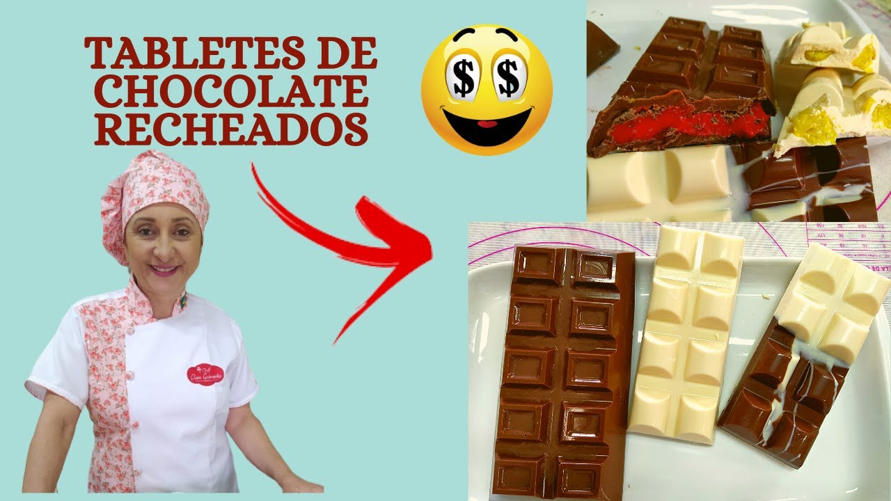 Como fazer barras de chocolate recheadas