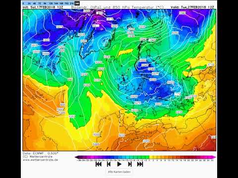 EZ, 17.02.2018 - Polarwirbel sorgt für winterliche Phase in Europa