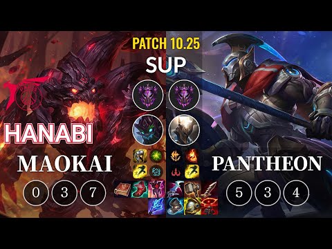 TLN Hanabi Maokai vs Pantheon Sup - KR Patch 10.25