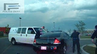 Dash-cam video shows citizen help stop suspect chased by Ferndale police