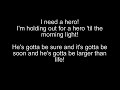 Bonnie Tyler Holding Out For A Hero Lyrics On Screen
