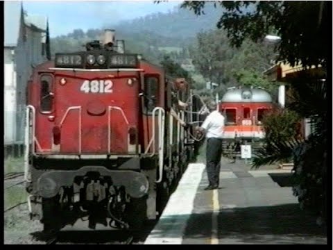 Australian 48 class Alco diesel locomotives  - Nowra freight -  late 1993.