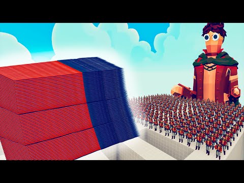 100x EREN YEAGER + 1x GIANT vs 3x EVERY GOD - Totally Accurate Battle Simulator TABS