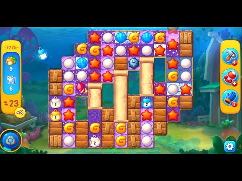 Fishdom level 7775 with a puzzle (с головоломкой)