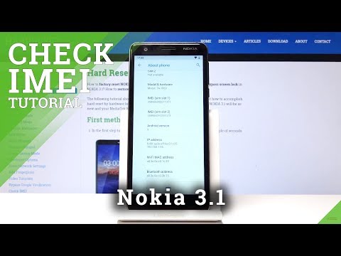 Locate IMEI number in Nokia 3.1 - Serial Number Check