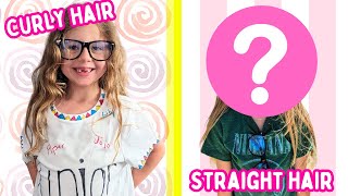 Layla's Makeover | What Does Her Hair Look Like Straight??!!