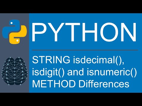 Python Data Type String Isdecimal Isdigit And Isnumeric Method Differences