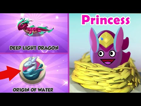 DEEP LIGHT DRAGON Unlocking + Legendary PRINCESS DRAGON Hatching! ORIGIN OF WATER BADGE! - DML #1384