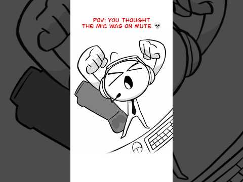 Mic On Mute 😅 (Animation Meme) Anim: lazielamb #shorts