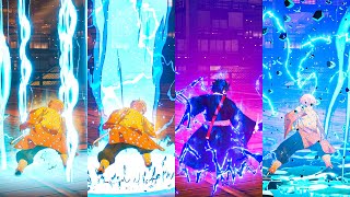 Demon Slayer The Hinokami Chronicles 2 - All Thunder Breathing Forms 1st - 7th (4K 60FPS)