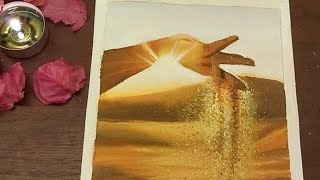 Desert Sand in Acrylics/ How to paint sand