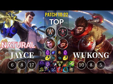DMO Natural Jayce vs Wukong Top - KR Patch 10.22