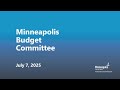 July 7 2025 Budget Committee