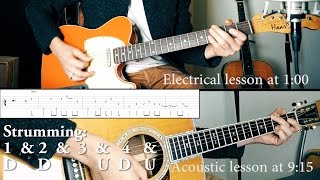 John Mayer - Love on the Weekend GUITAR LESSON | Acoustic + Electric