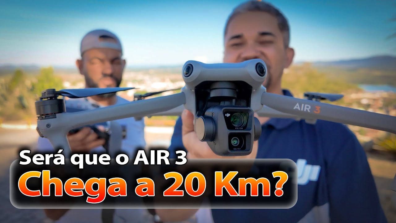 Será que este AIR 3 chega a 20 Km de distância? Long Range de sinal e de bateria.