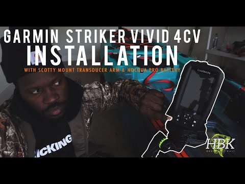 Installing The Garmin Striker Vivid 4cv On Scotty Mount Transducer Arm w/ Nocqua Pro