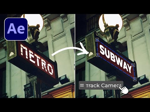 How to stick text to moving object After Effects  | Mocha - After Effects Tutorial