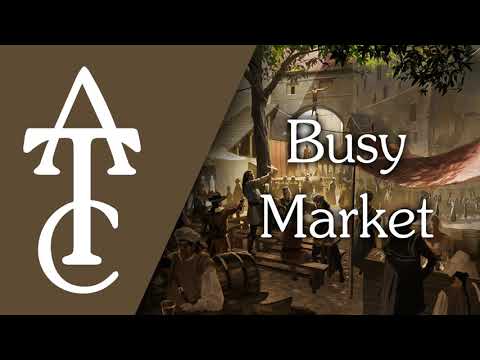 RPG Ambience - Busy Market (crowd, cattle herds, goats)